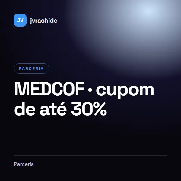 Capa de MEDCOF · cupom de até 30%